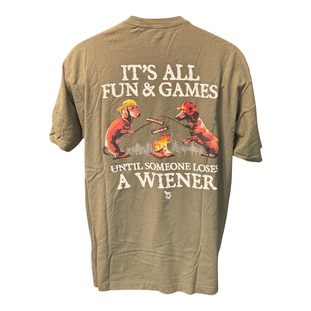 American Fido "It's All Fun & Games Until Someone Loses A Weiner" T-shirt, XL